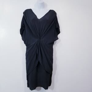 Collective Concepts Knotted Silk Black Dress